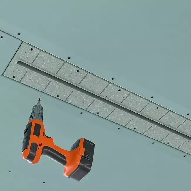 Ergovent instucbaar frameloos lijnrooster 1000 mm met aansluitdiameter 90 mm - profiel