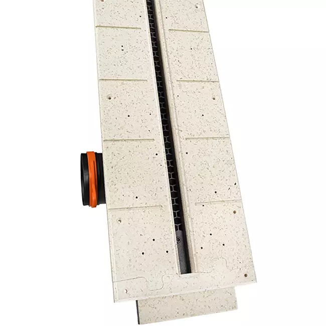 Ergovent instucbaar frameloos lijnrooster 1050 mm met aansluitdiameter 90 mm - modulair - 1 sleuf