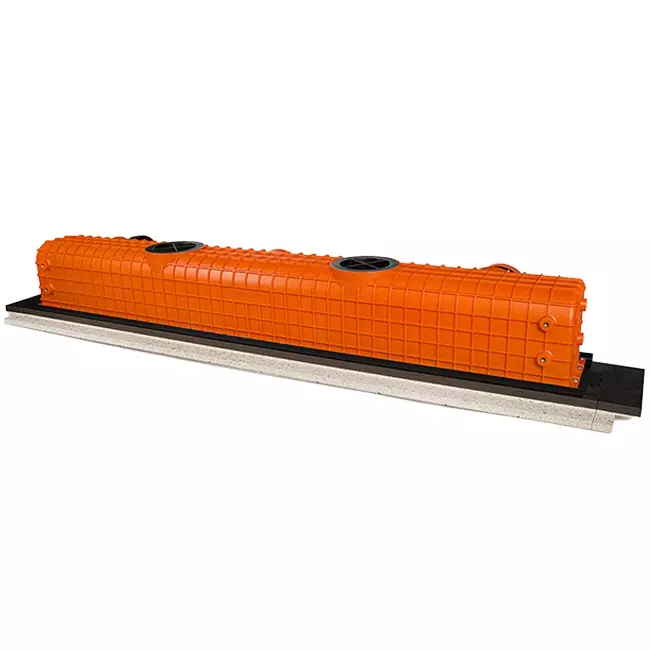 Ergovent instucbaar frameloos lijnrooster 1050 mm met aansluitdiameter 90 mm - modulair - 1 sleuf