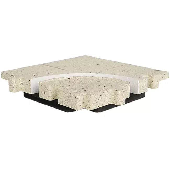 Ergovent gebogen hoekstuk voor modulaire instucbare lijnroosters met 1 sleuf