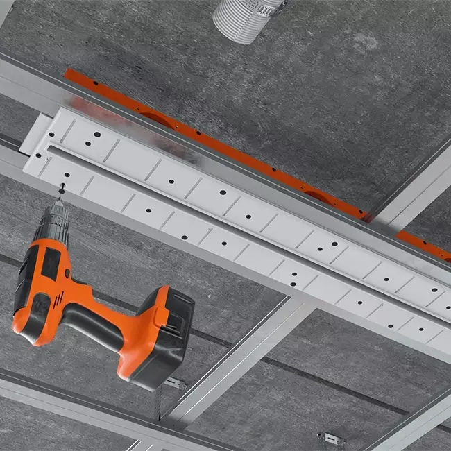 Ergovent instucbaar frameloos lijnrooster 600 mm met aansluitdiameter 75 mm - profiel