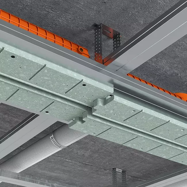 Ergovent instucbaar frameloos lijnrooster 1050 mm met aansluitdiameter 75 mm - modulair - 1 sleuf