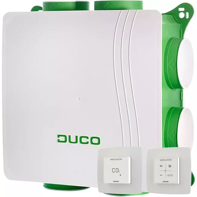 DucoBox Silent 2.0 400 m³/h + 2x CO2 sensor - randaarde stekker