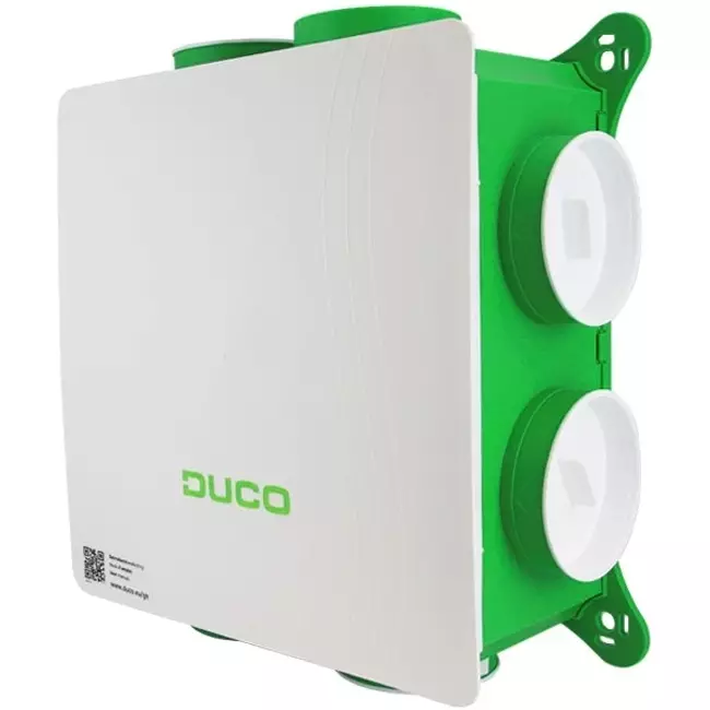 DucoBox Silent Connect Pakket 400 m³/h + RFT bediening batterij + 4 ventielen - randaarde stekker