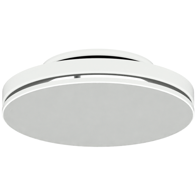 Plafondrooster staal met ronde uitblaas – 125 mm – RAL 9016