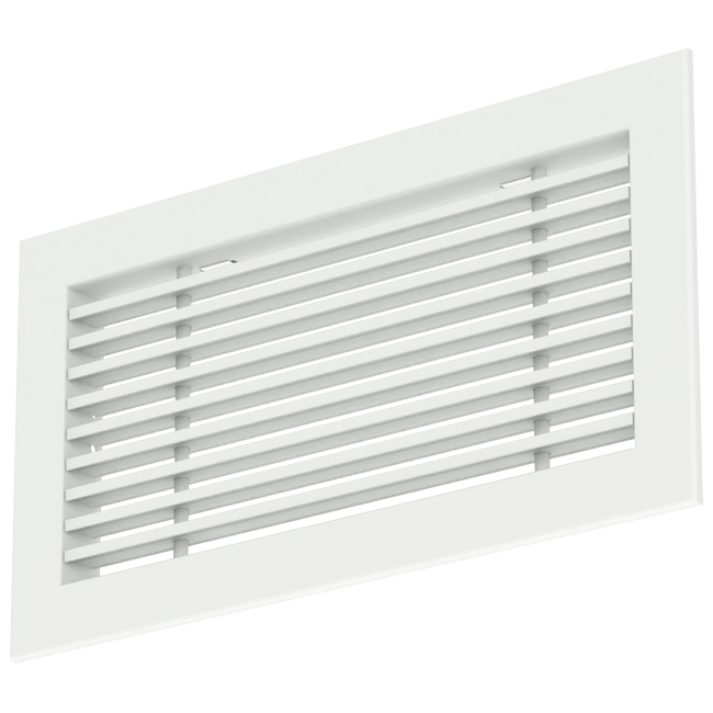 Staafrooster aluminium – met klemveren – 400x150 mm – RAL 9016