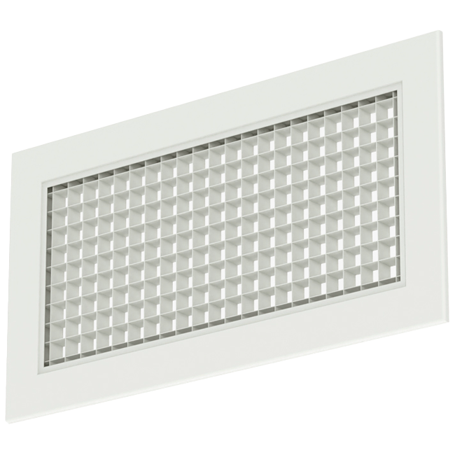 Wandrooster aluminium met vast raster – met klemveren – 200x100 mm – RAL 9010