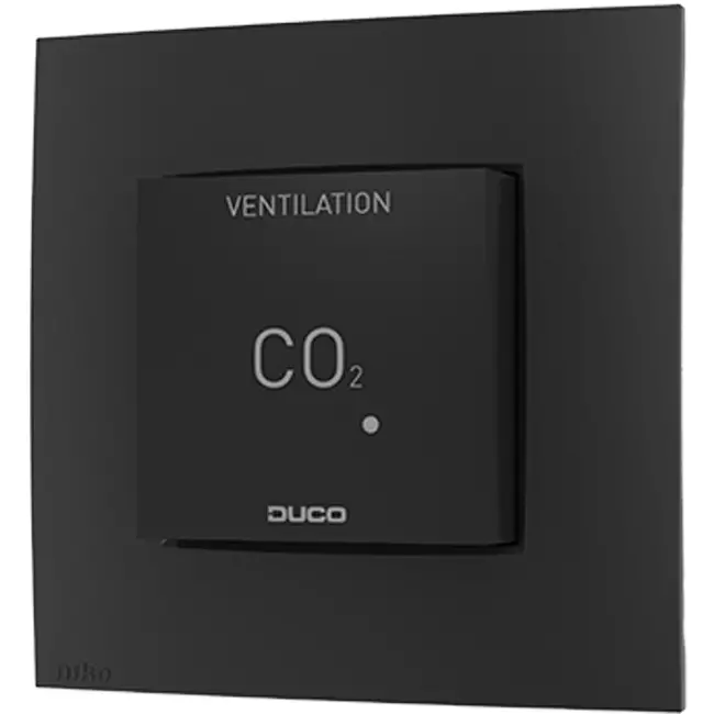 Duco CO2 ruimtesensor zonder bediening RF/Wired zwart