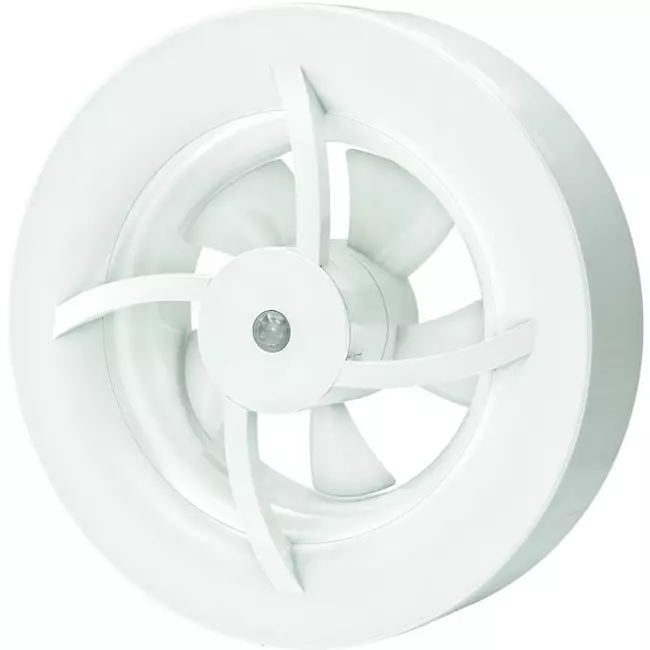 Solara badkamerventilator met heat mover - 100 mm diameter - mat wit