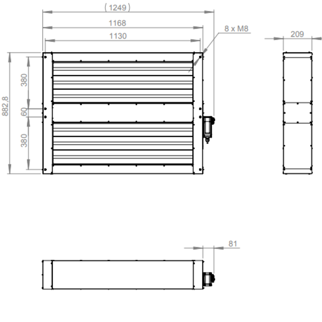 Motor afsluitklep met veerterugloop voor ROTO K / RHE 4200 V - MAK R 4200 V01