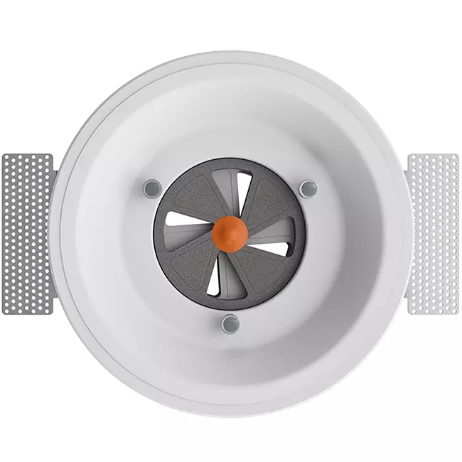 Ergovent instucbaar frameloos ventilatieventiel rond 100 mm - met Coanda-effect