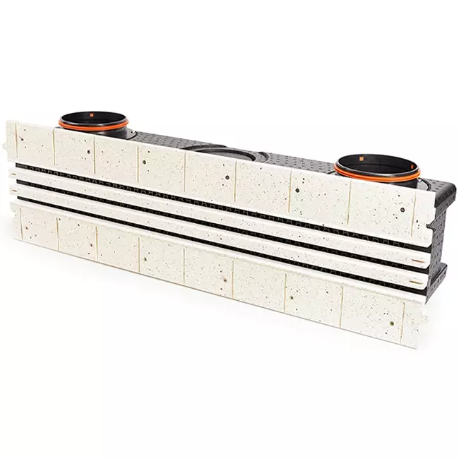Ergovent instucbaar frameloos lijnrooster 1000 mm met aansluitdiameter 150 mm - airconditioning - 3 sleuven