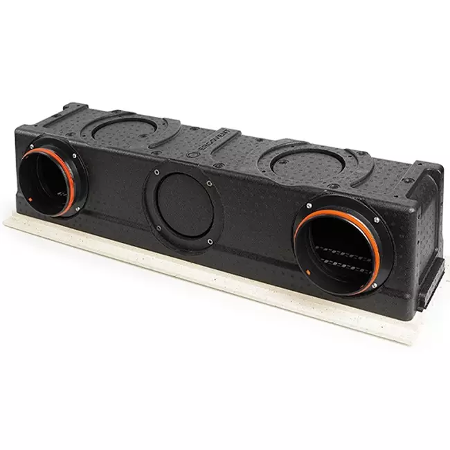 Ergovent instucbaar frameloos lijnrooster 1000 mm met aansluitdiameter 150 mm - airconditioning - 3 sleuven