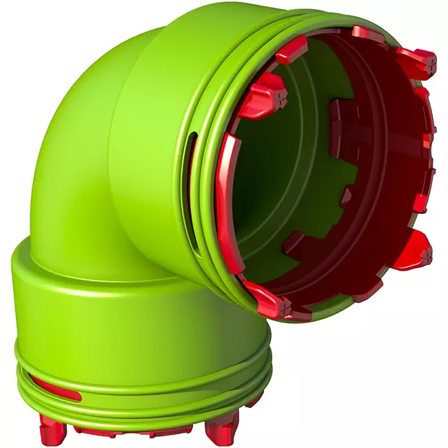 Ubbink Air Excellent 34C bocht 90° koppelstuk