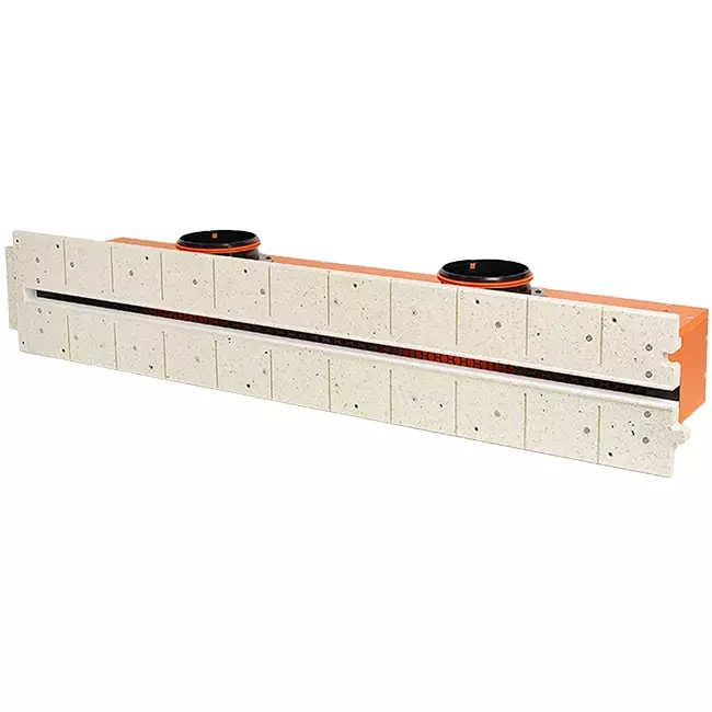 Ergovent instucbaar frameloos lijnrooster 1050 mm met aansluitdiameter 125 mm - airconditioning - 1 sleuf