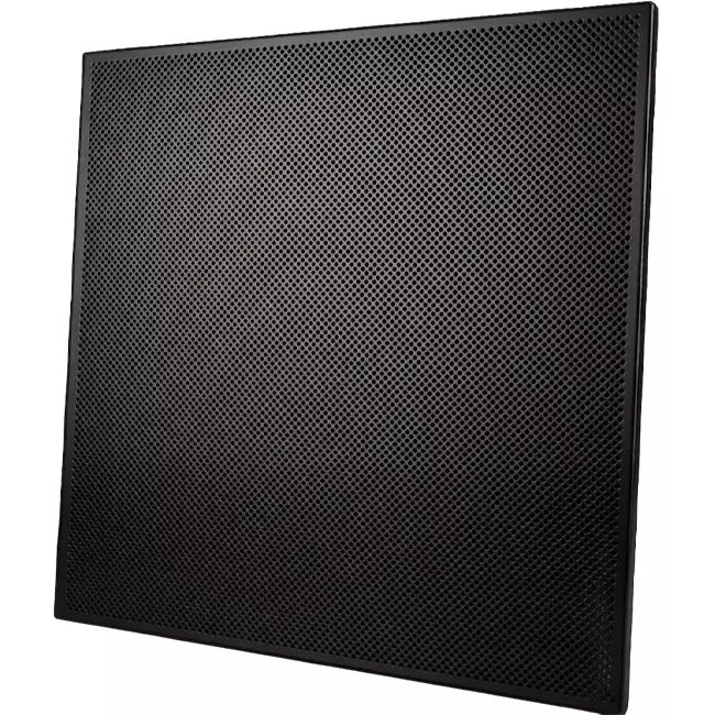 Geperforeerde plafondplaat 600 x 600 mm voor inleg in systeemplafonds - RAL9005 30% glans