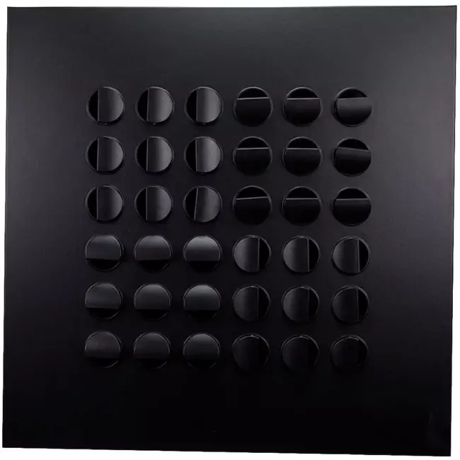Multinozzle plafondrooster 596x596mm - MN24 RAL 9005 30% glans