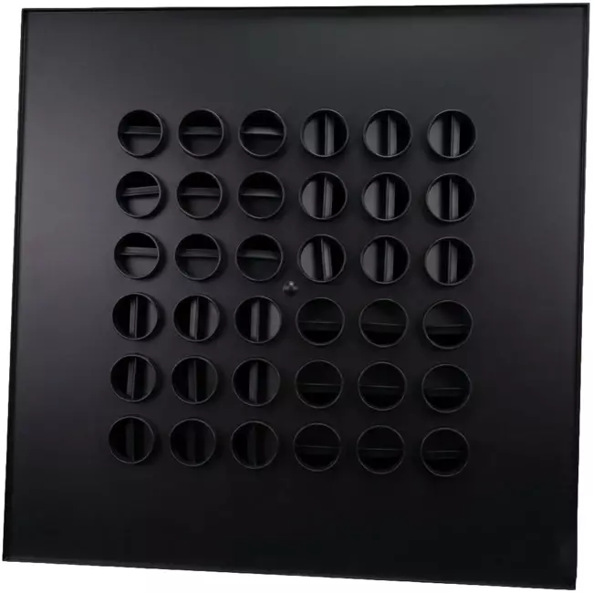 Multinozzle plafondrooster 596x596mm - MN24 RAL 9005 30% glans