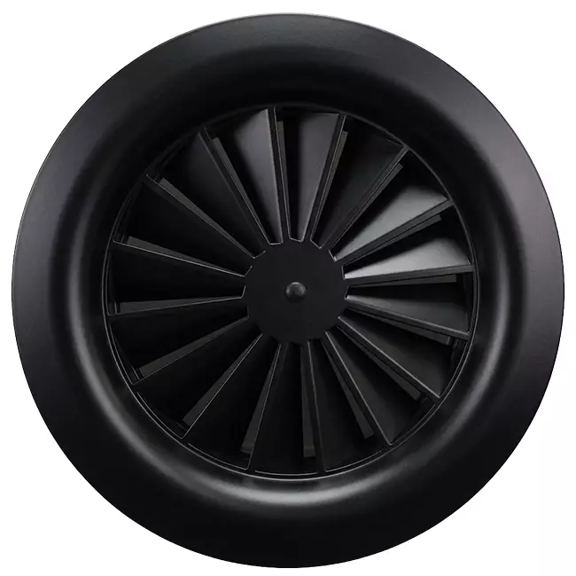 ClimaConnect wervelrooster rond 125 mm centrale schroef - SWR125 RAL9005 30% glans