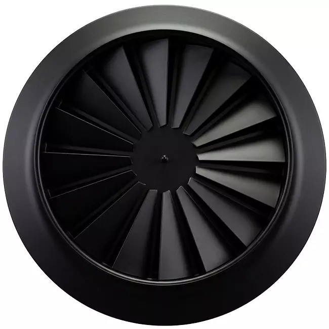 ClimaConnect wervelrooster rond 125 mm centrale schroef - SWR125 RAL9005 30% glans