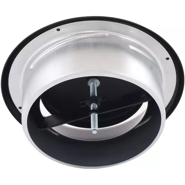Ventilatie afvoer ventiel 100mm metaal - E-DVS100 RAL 9005 30% glans