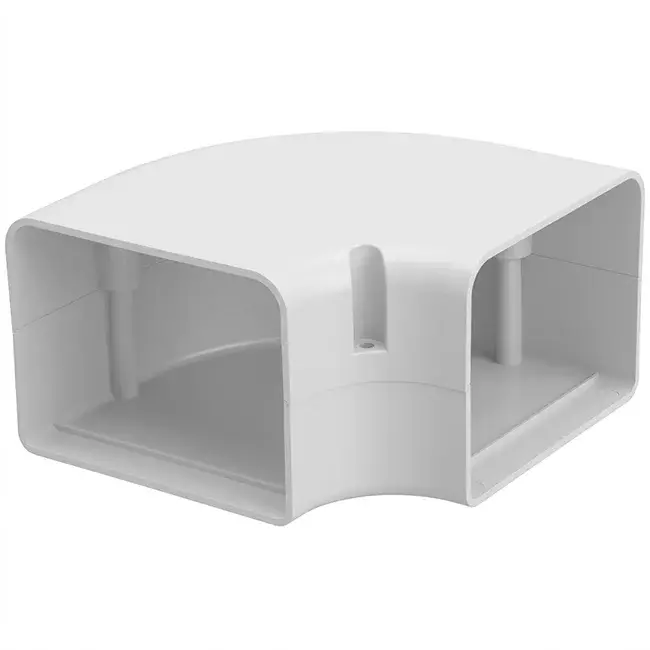 ClimaConnect 90° platte bocht voor montagekanaal 100 mm - RAL 9010