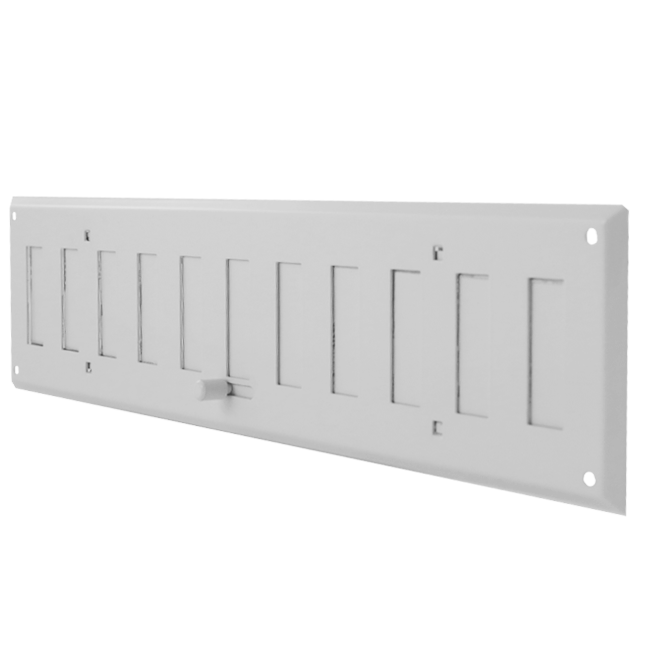 Wandrooster verstelbaar 300x100mm metaal - RAL 9016