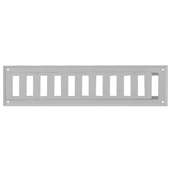 Wandrooster verstelbaar 300x100mm metaal - RAL 9016
