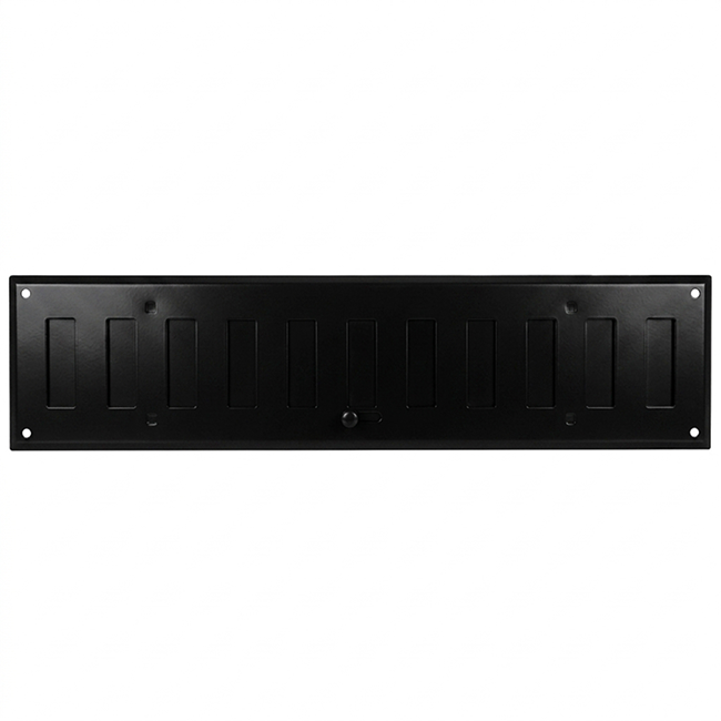 Wandrooster verstelbaar 400x100mm metaal - RAL 9005 30% glans