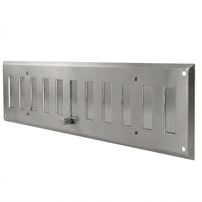 Wandrooster verstelbaar 300x100mm metaal - Ongecoat