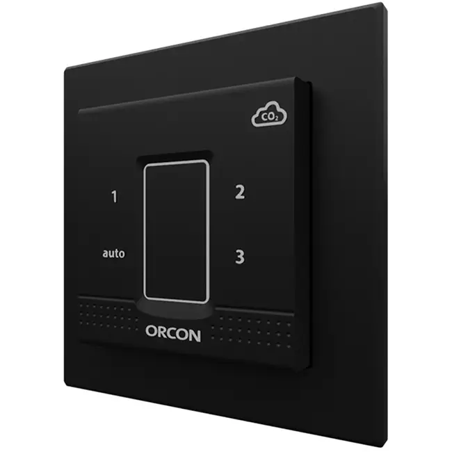 Afdekkap zwart voor Orcon CO₂ inbouw bedieningssensor 15RF