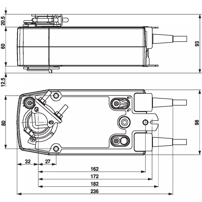 Belimo roterende klepaandrijving met veerteruggang 24-240V - 20 Nm - SFA-S2