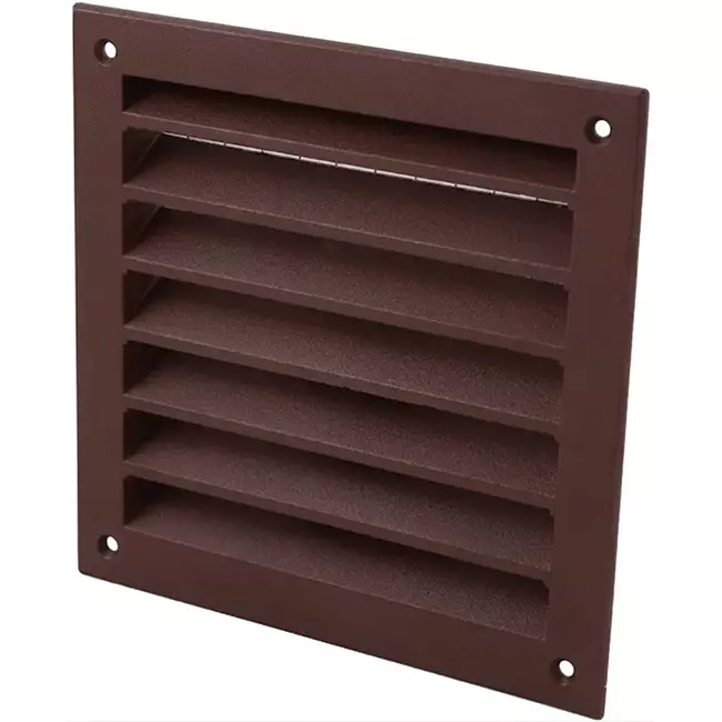 Buitenmuurrooster aluminium 100x100 mm - RAL 8016