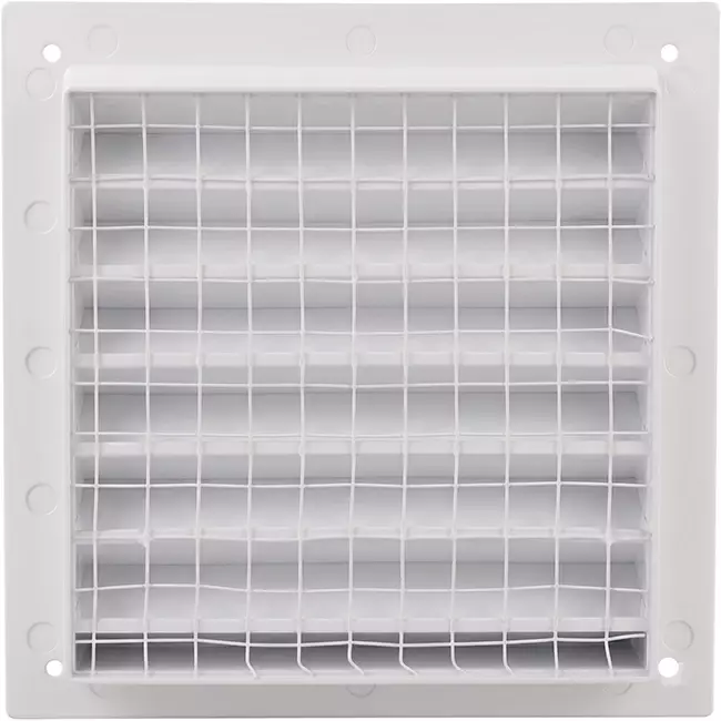 Buitenmuurrooster aluminium 100x100 mm - RAL 9016