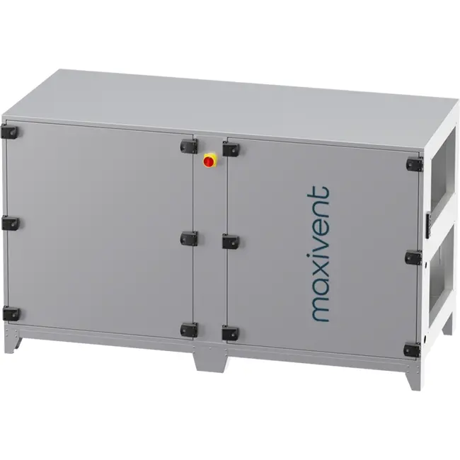 Maxivent WTW luchtbehandelingkasten met tegenstroomwisselaar 2800 m3/h met warmwaterbatterij horizontaal links - PHE 2800 H WOJL