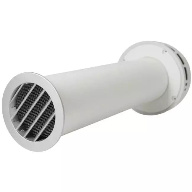 Geïsoleerde geveldoorvoer voor natuurlijke ontluchting diameter 125 mm - SPK2-125