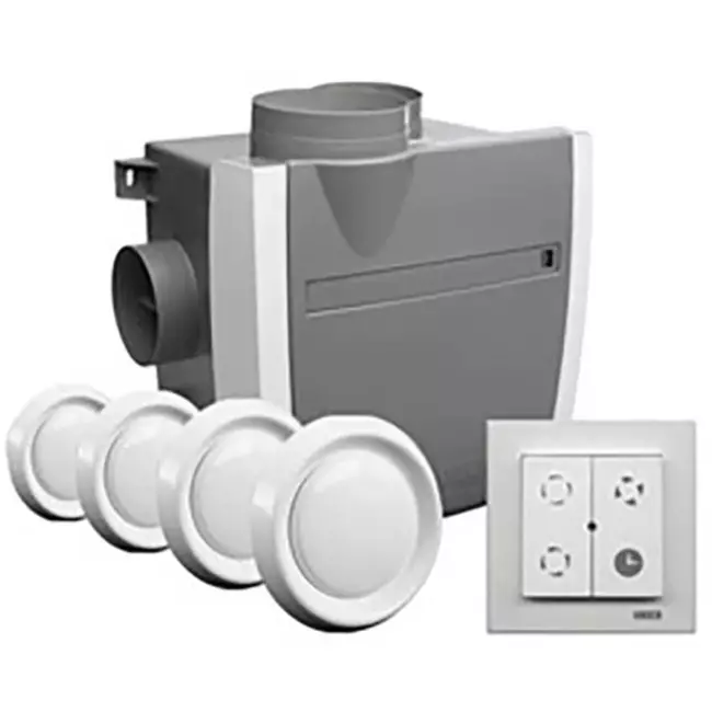 Vasco C400 Basic RF LE Pakket 400 m³/h + vochtsensor + RFT bediening + 4 ventielen