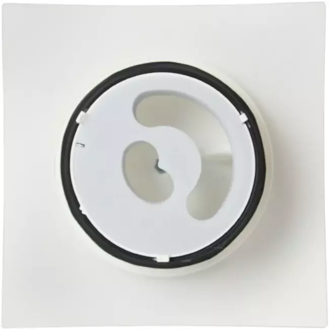 Vasco design plafond- of wandventiel luxe vierkant gebogen (incl. smiley)
