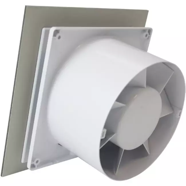 Air Roxy badkamerventilator met aansluitdiameter 100 mm met timer en vertraagde start - front goud aluminium
