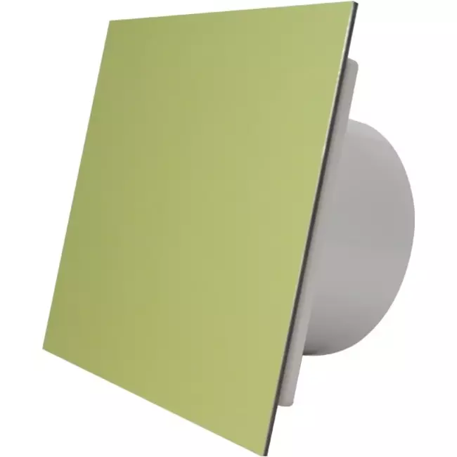 Air Roxy badkamerventilator met aansluitdiameter 100 mm met timer en vertraagde start - front goud aluminium