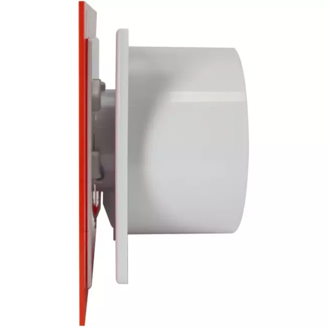 Air Roxy badkamerventilator met aansluitdiameter 100 mm met trekkoord en stekker - kunststof front rood