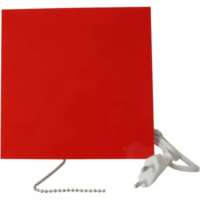 Air Roxy badkamerventilator met aansluitdiameter 100 mm met trekkoord en stekker - kunststof front rood