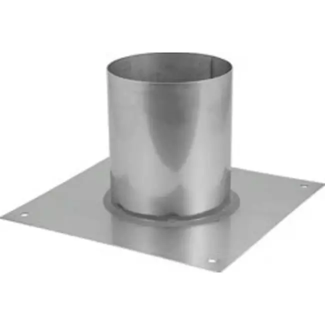 Vloerplaat voor buis diameter 130 mm - 200 mm hoogte gelaste opstand I304