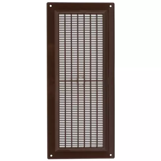 Ventilatierooster rechthoekig met grill 130x300 mm bruin - VR1330B