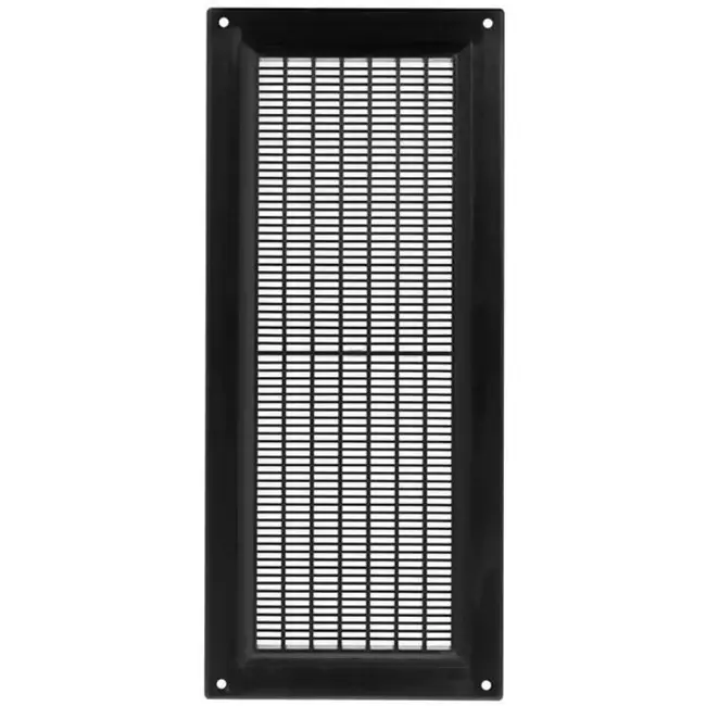 Ventilatierooster rechthoekig met grill 130x300 zwart - VR1330M