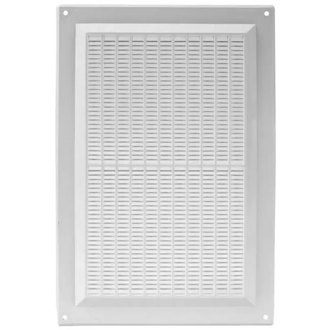 Ventilatierooster rechthoekig met grill 250x170 wit  - VR2517