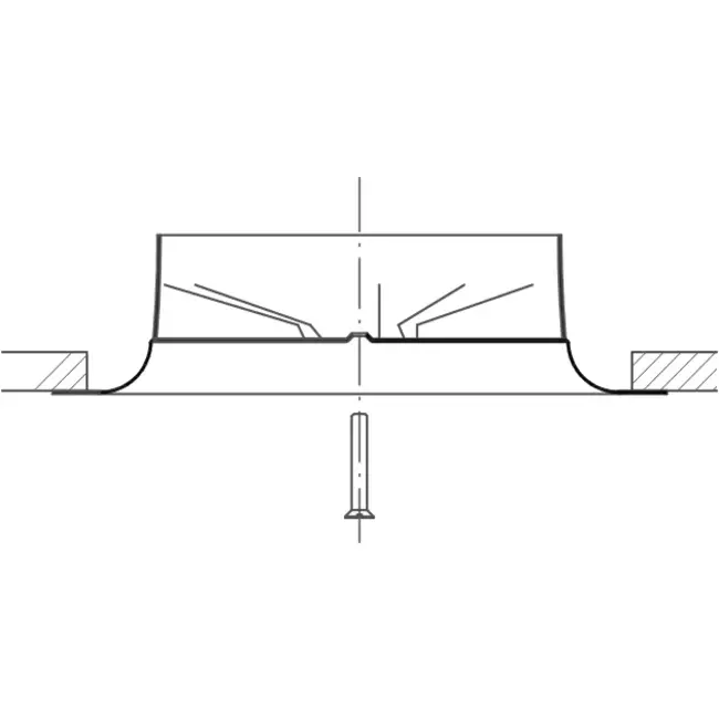 Wervelrooster met diffusorring, centrale schroefbevestiging Ø 160mm