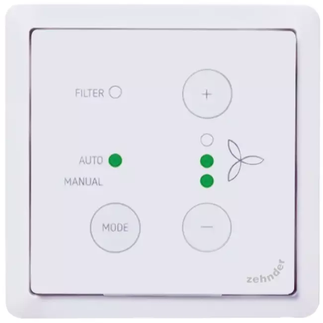 Zehnder ComfoSwitch C67 inbouw (ComfoAir Q)