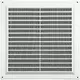 Ventilatierooster vierkant met grill 250x250 wit - VR2525