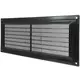 Ventilatierooster rechthoekig met grill 130x300 zwart - VR1330M